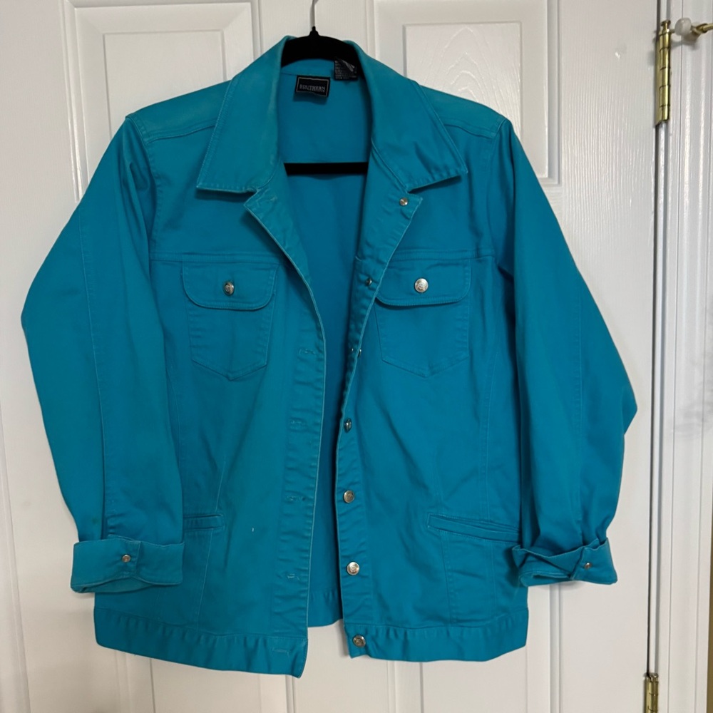 Women's Teal Jean Jacket